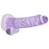 RealRock - permatomas realistiškas dildo - violetinis - 17 cm