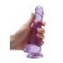 RealRock - permatomas realistiškas dildo - violetinis - 17 cm
