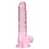 RealRock - realistiškas permatomas dildo - rožinis - 17 cm