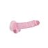 RealRock - realistiškas permatomas dildo - rožinis - 17 cm