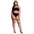 Le Désir Plus Size - 3 dalių apatinio trikotažo komplektas - juodas (XL-4XL)