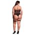 Le Désir Plus Size - 3 dalių apatinio trikotažo komplektas - juodas (XL-4XL)