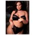 Le Désir Plus Size - 3 dalių apatinio trikotažo komplektas - juodas (XL-4XL)