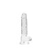 RealRock - permatomas realistiškas dildo - permatoma 17 cm