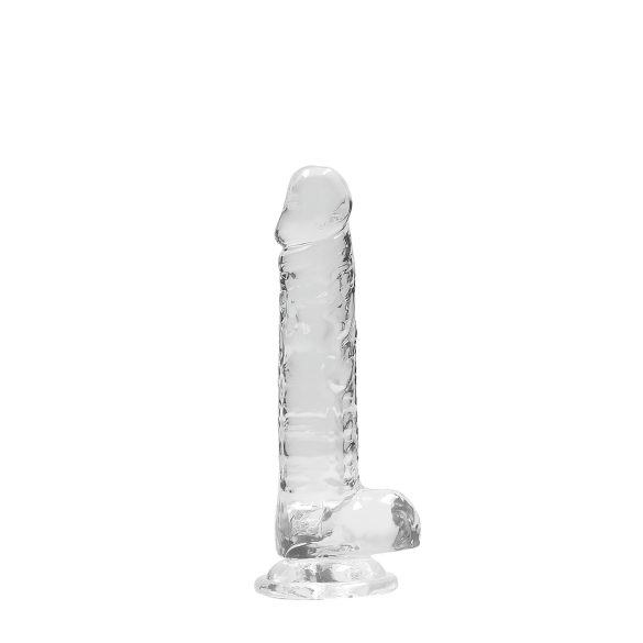 RealRock - permatomas realistiškas dildo - permatoma 17 cm