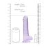 RealRock - permatomas realistiškas dildo - violetinis - 19 cm