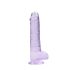 RealRock - permatomas realistiškas dildo - violetinis - 19 cm