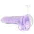 RealRock - permatomas realistiškas dildo - violetinis - 19 cm