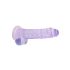 RealRock - permatomas realistiškas dildo - violetinis - 19 cm