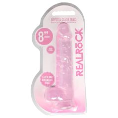 RealRock - permatomas realistiškas dildo - rožinis - 19 cm