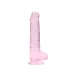 RealRock - permatomas realistiškas dildo - rožinis - 19 cm