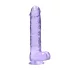 RealRock - permatomas realistiškas dildo - violetinis - 22 cm