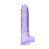 RealRock - permatomas realistiškas dildo - violetinis - 22 cm