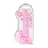RealRock - permatomas realistiškas dildo - rožinis - 22 cm