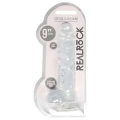 RealRock - realistiškas permatomas dildo - 22 cm
