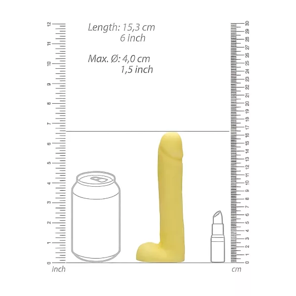 S-Line - Dicky - muilo penisas su sėklidėmis - vanilinis (210 g)