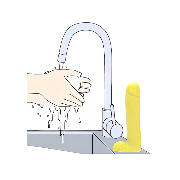 S-Line - Dicky - muilo penisas su sėklidėmis - vanilinis (210 g)