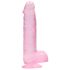 RealRock - realistiškas dildo - rožinis - permatomas - 15 cm