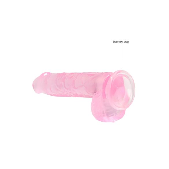 RealRock - realistiškas dildo - rožinis - permatomas - 15 cm