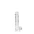 REALROCK - skaidrus tikroviškas dildo - skaidrus (15cm)
