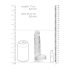 REALROCK - skaidrus tikroviškas dildo - skaidrus (15cm)