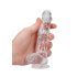 REALROCK - skaidrus tikroviškas dildo - skaidrus (15cm)