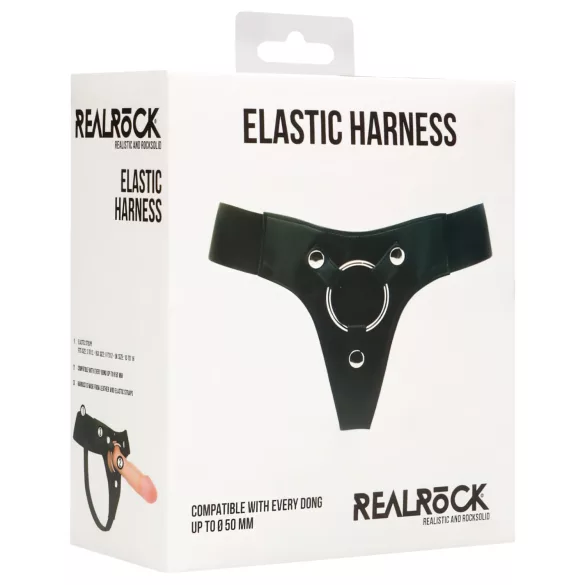 RealRock - elastingi apatiniai prisegamiems diržams - juodi