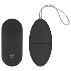   Easytoys - vibruojantis kiaušinėlis su nuotoliniu pultu - 7 režimai - juodas