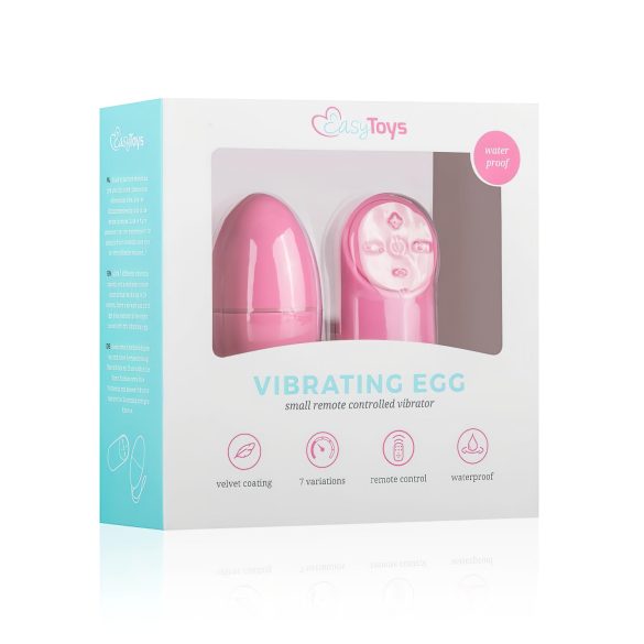 Easytoys - 7 ritmų nuotolinis vibruojantis kiaušinukas (rožinis)