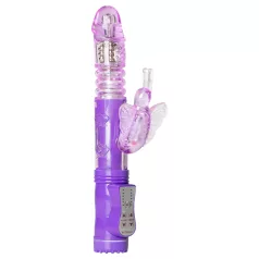   Easytoys Butterfly - vibratorius su sukimusi ir įstumimu - violetinis