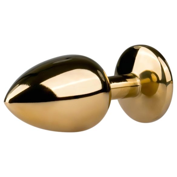 Easytoys Metal No.1 - analinis kaištis su violetiniu akmeniu - auksinis 2,5 cm