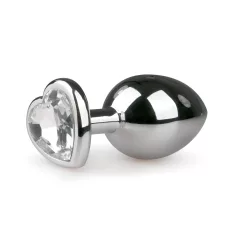   Easytoys Metal No.7 - analinis kaištis širdelės formos su balta akute