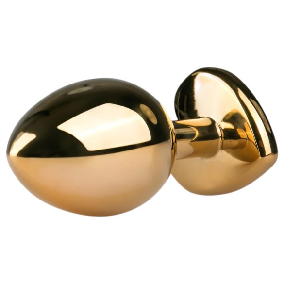 Easytoys Metal No.7 - analinis kolikas su rožiniu akmenuku - auksinis 3 cm