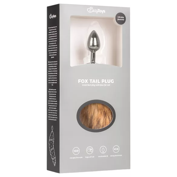 Easytoys Fox NO1 - metalinis analinis kaištis su lapės uodega