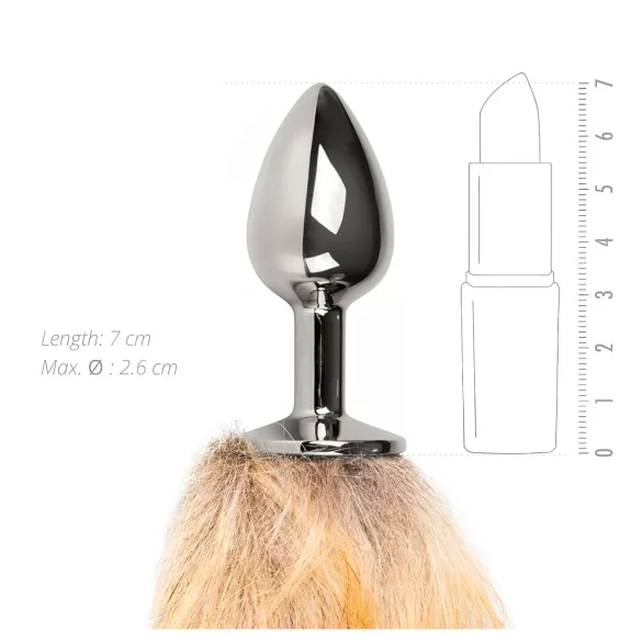 Easytoys Fox NO1 - metalinis analinis kaištis su lapės uodega