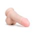 Easytoys - dildo su kapšeliais ir siurbtuku - 17,5 cm - kūno spalvos