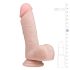 Easytoys - dildo su kapšeliais ir siurbtuku - 17,5 cm - kūno spalvos