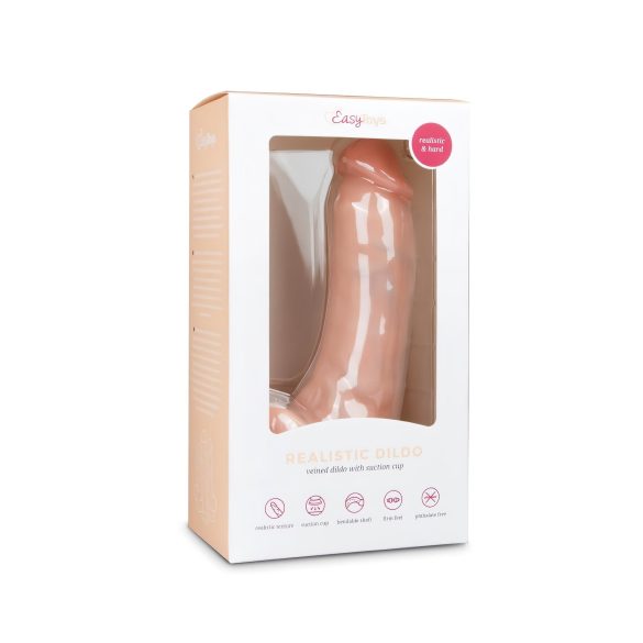 Easytoys - natūralius jausmus suteikiantis dildo su sėklidėmis (20cm)