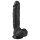 Easytoys - juodasis siurbtukas dildo su sėklidėmis (22,5cm)