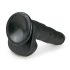 Easytoys - juodasis siurbtukas dildo su sėklidėmis (22,5cm)