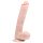 Easytoys - vakuuminis didelis dildo su sėklidėmis (26,5 cm) - natūralus