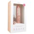 Easytoys - vakuuminis didelis dildo su sėklidėmis (26,5 cm) - natūralus