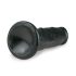Easytoys - juodas realistiškas dildo su siurbtuku (15,5 cm)
