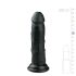 Easytoys - juodas realistiškas dildo su siurbtuku (15,5 cm)