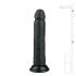 Easytoys - juodos spalvos tikroviškas dildo su siurbtuku (20,5 cm)