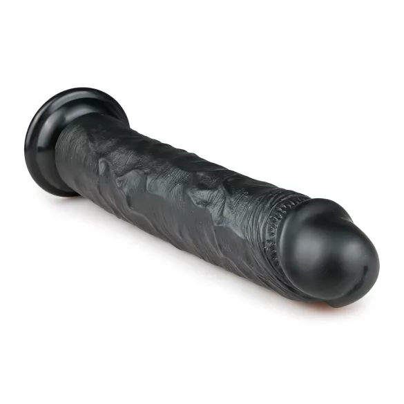 Easytoys - didelis dildo su siurbtuku - juodas - 28,5 cm