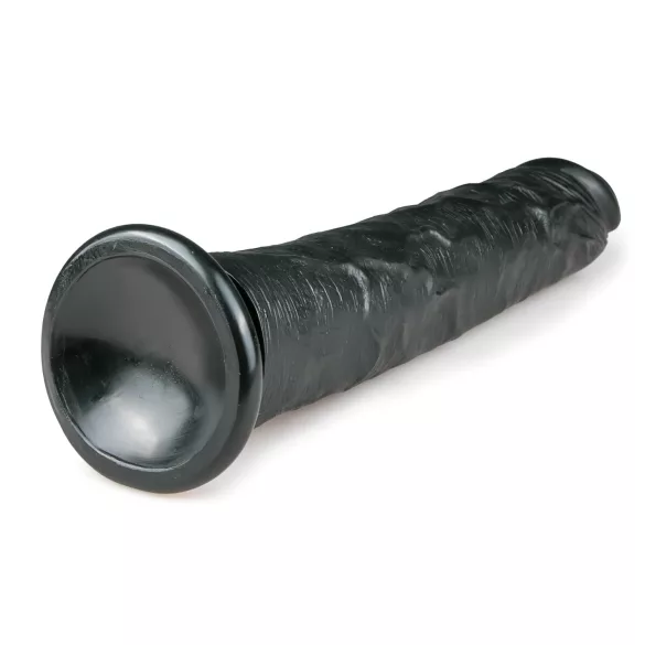 Easytoys - didelis dildo su siurbtuku - juodas - 28,5 cm