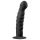 Easytoys Ribbed - juodasis analinis dildo su siurbtuku (14cm)