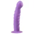 Easytoys - dildo su bangelėmis ir siurbtuku - violetinis