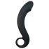EasyToys Išlenktas Džongas - silikoninis analinis dildo (juodas)